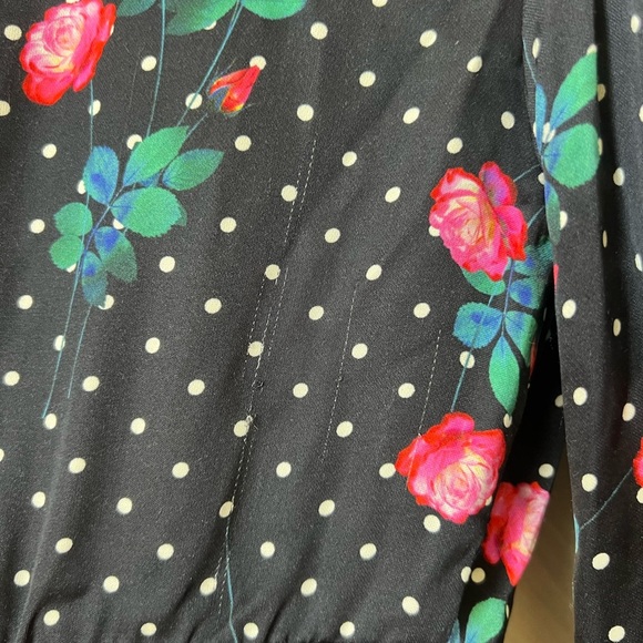 For Love & Lemons Rosen tie front black top size XXS - Picture 8 of 9